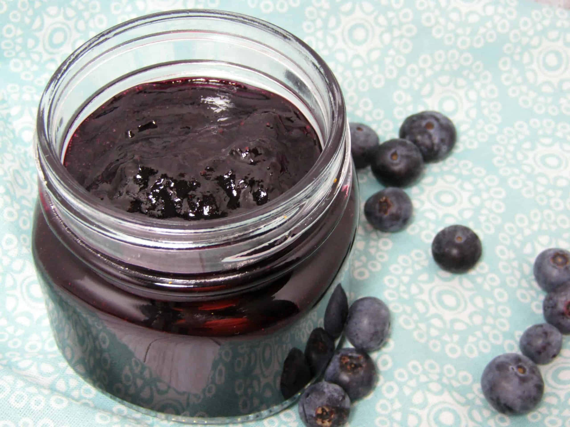 Enjoy this fresh, homemade blueberry jam for a burst of flavor Wallpaper