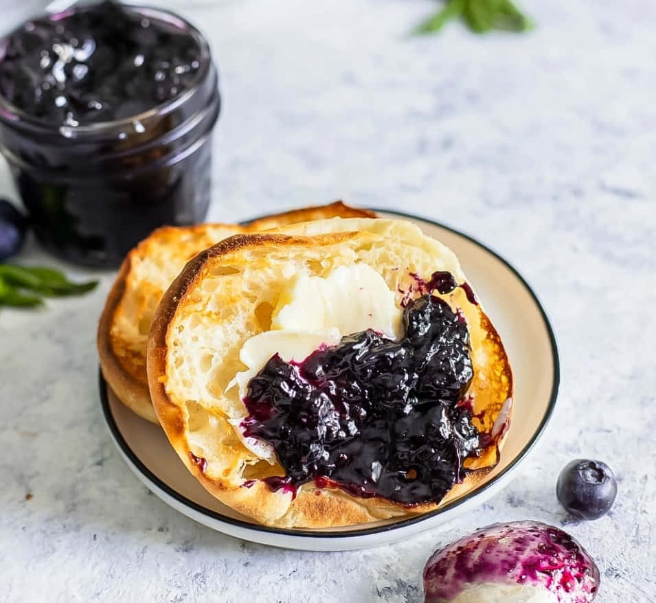 Spread the sweetness with this delicious homemade Blueberry Jam Wallpaper