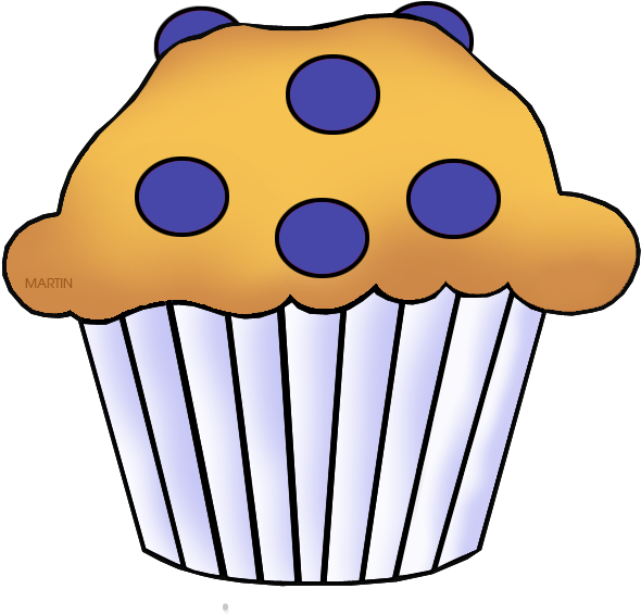 Blueberry Muffin Cartoon Illustration PNG