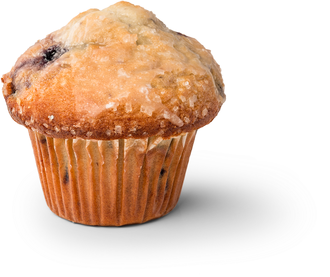 Blueberry Muffinon Plate PNG