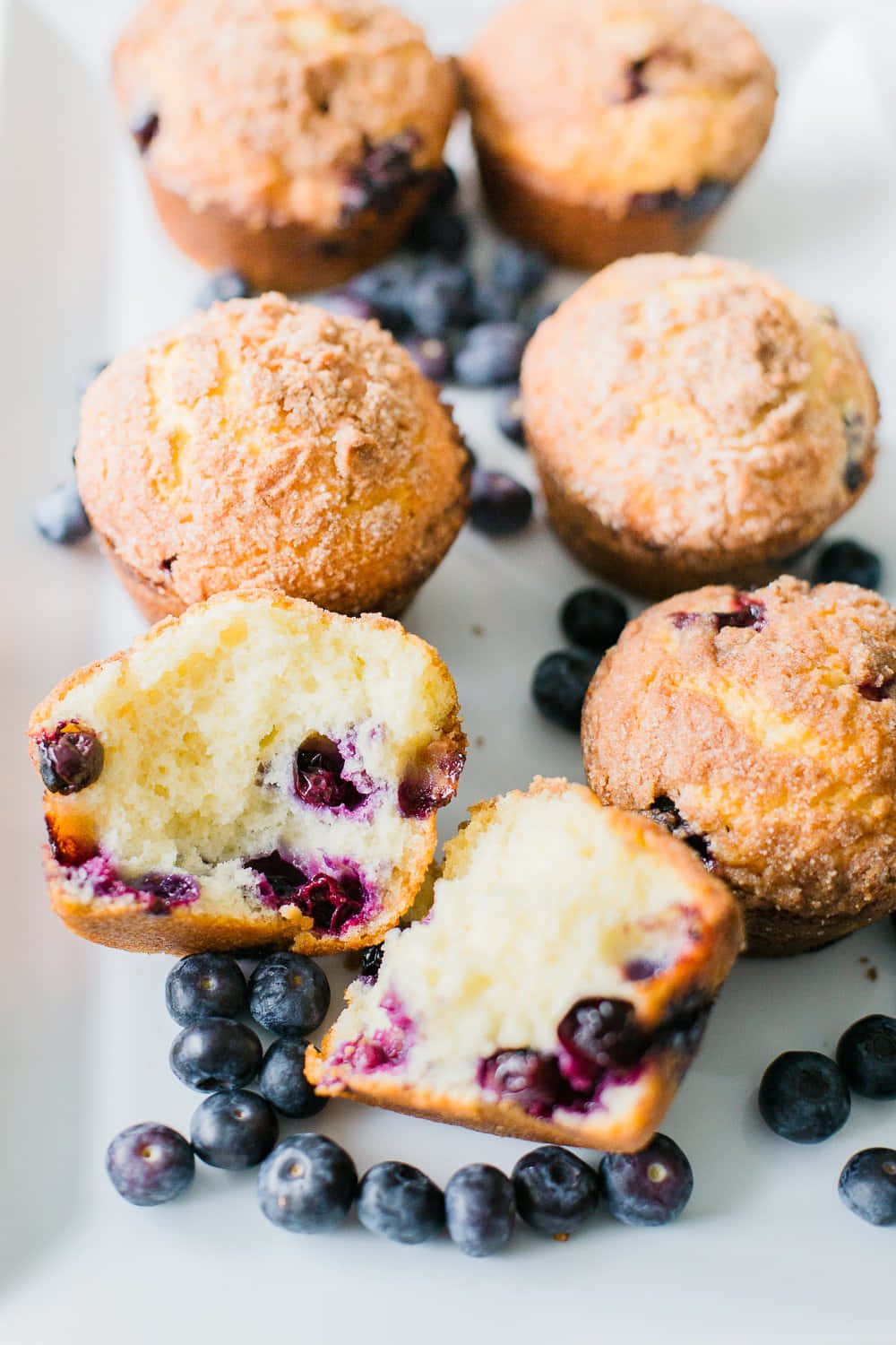 Freshly Baked Blueberry Muffins Wallpaper