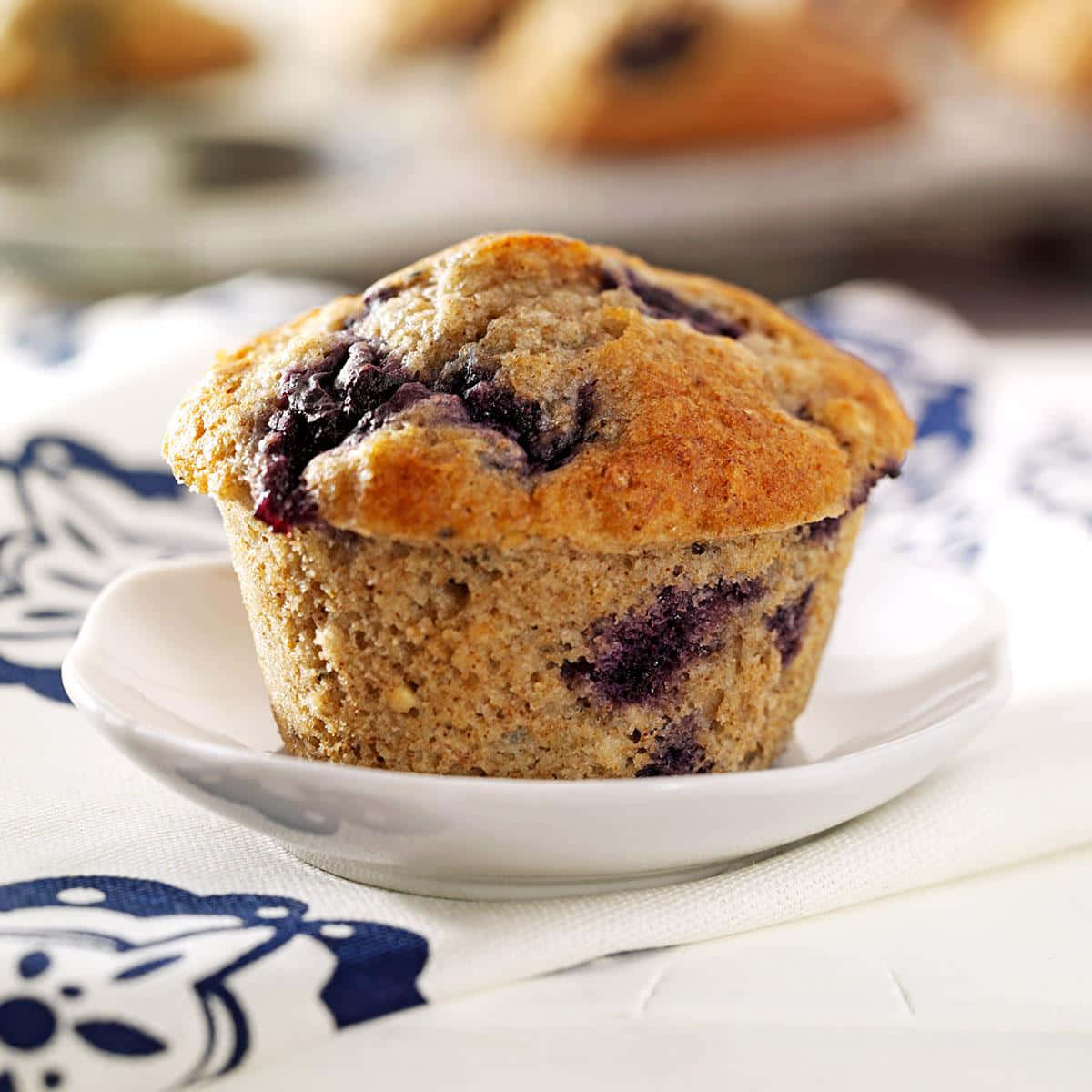 Delicious Homemade Blueberry Muffins Wallpaper