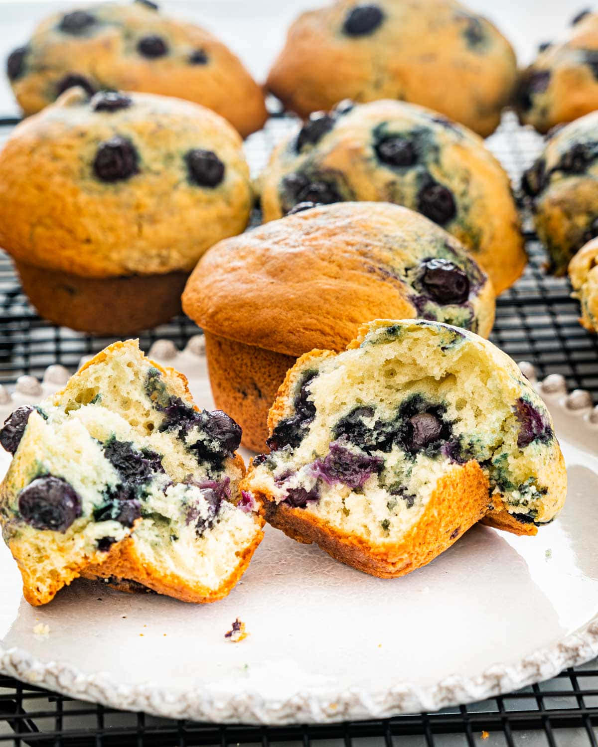 Freshly Baked Blueberry Muffins Wallpaper