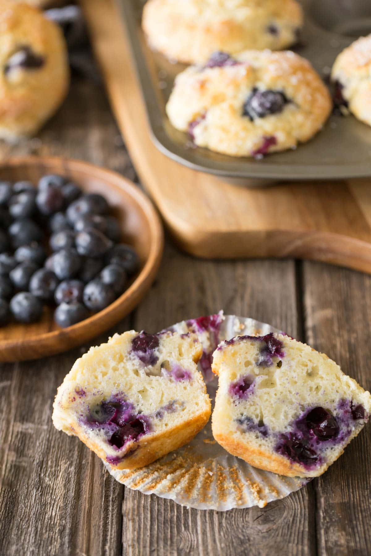 Enjoy a Sweet Treat with Blueberry Muffins Wallpaper