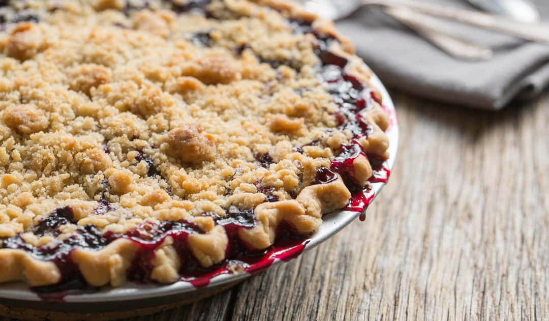 Image  Delicious, Homemade Blueberry Pie Wallpaper