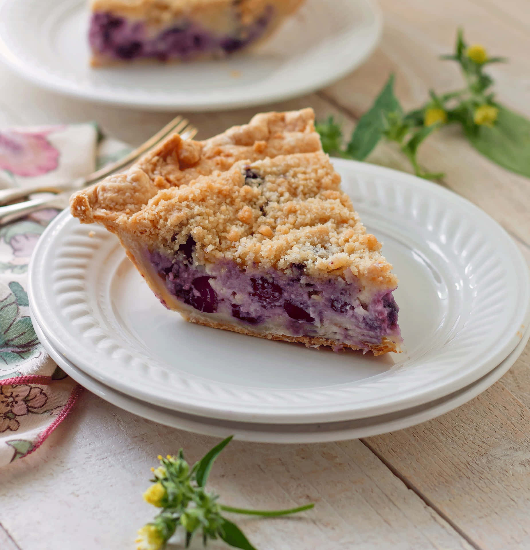 Sweet&Tasty Blueberry Pie Wallpaper