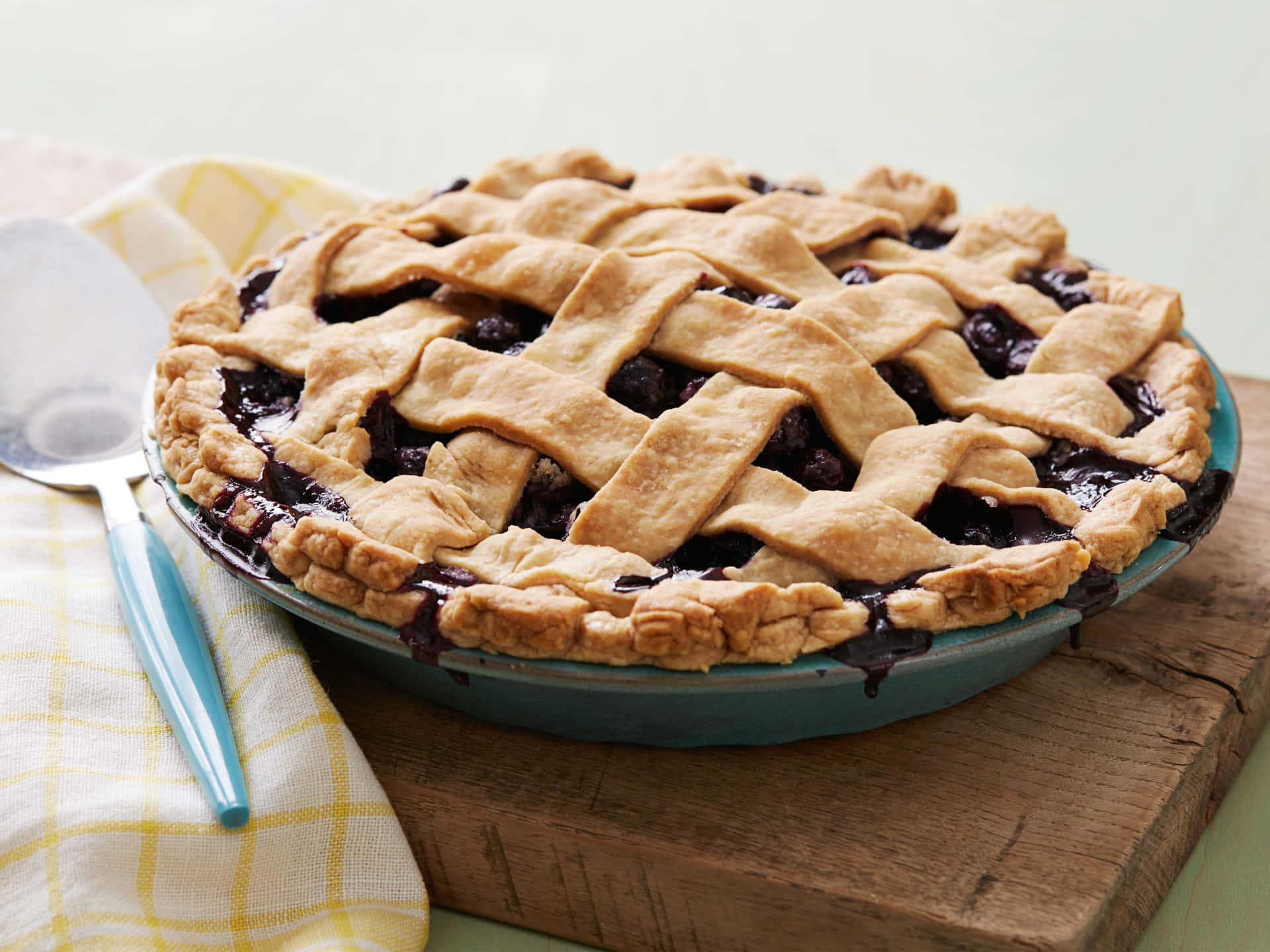 Deliciously Sweet Blueberry Pie Wallpaper