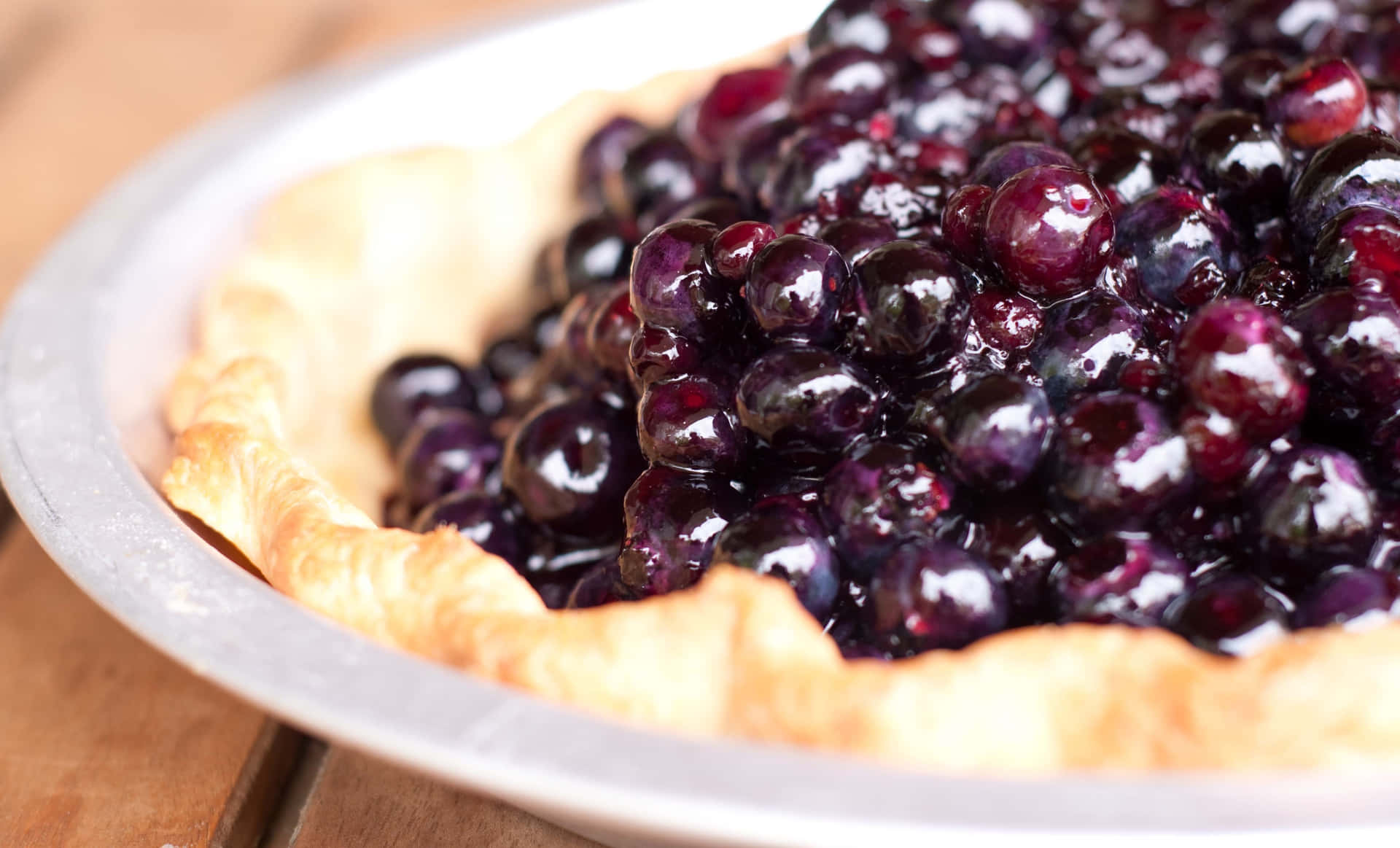 Sweet and Delicious Blueberry Pie Wallpaper