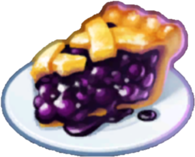 Blueberry Pie Slice Artistic Rendering PNG
