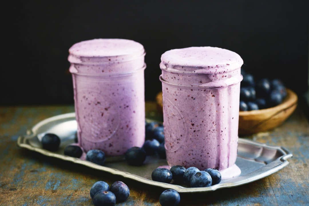 Refreshingly Delicious Blueberry Smoothie Wallpaper