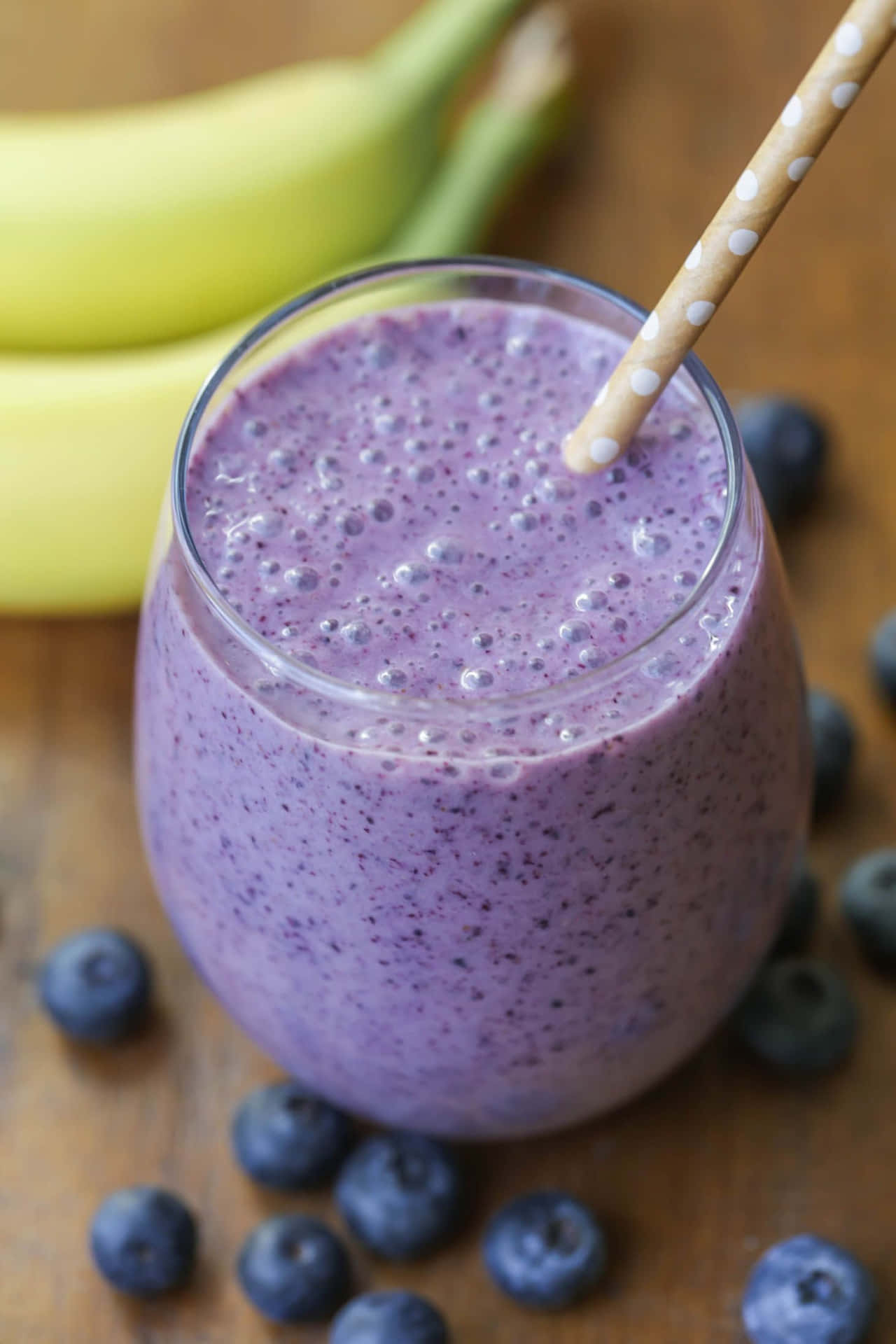 Delicious Blueberry Smoothie Wallpaper