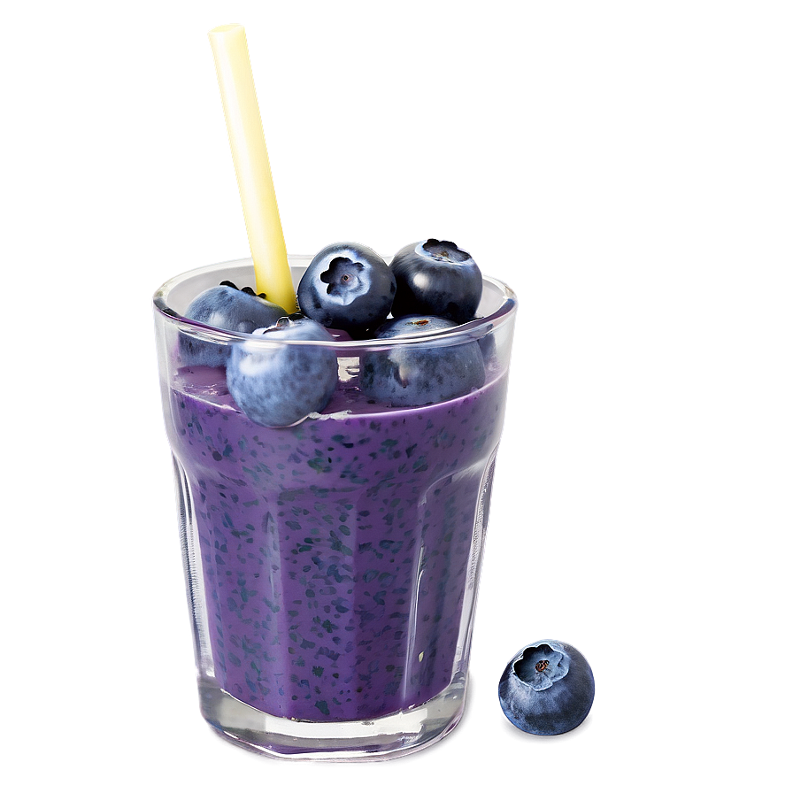 Blueberry Smoothie Garnish Png Swu PNG