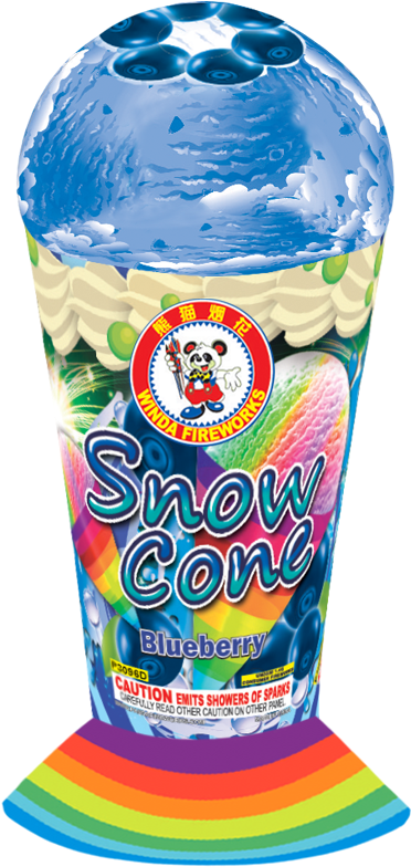Blueberry Snow Cone Fireworks Packaging PNG