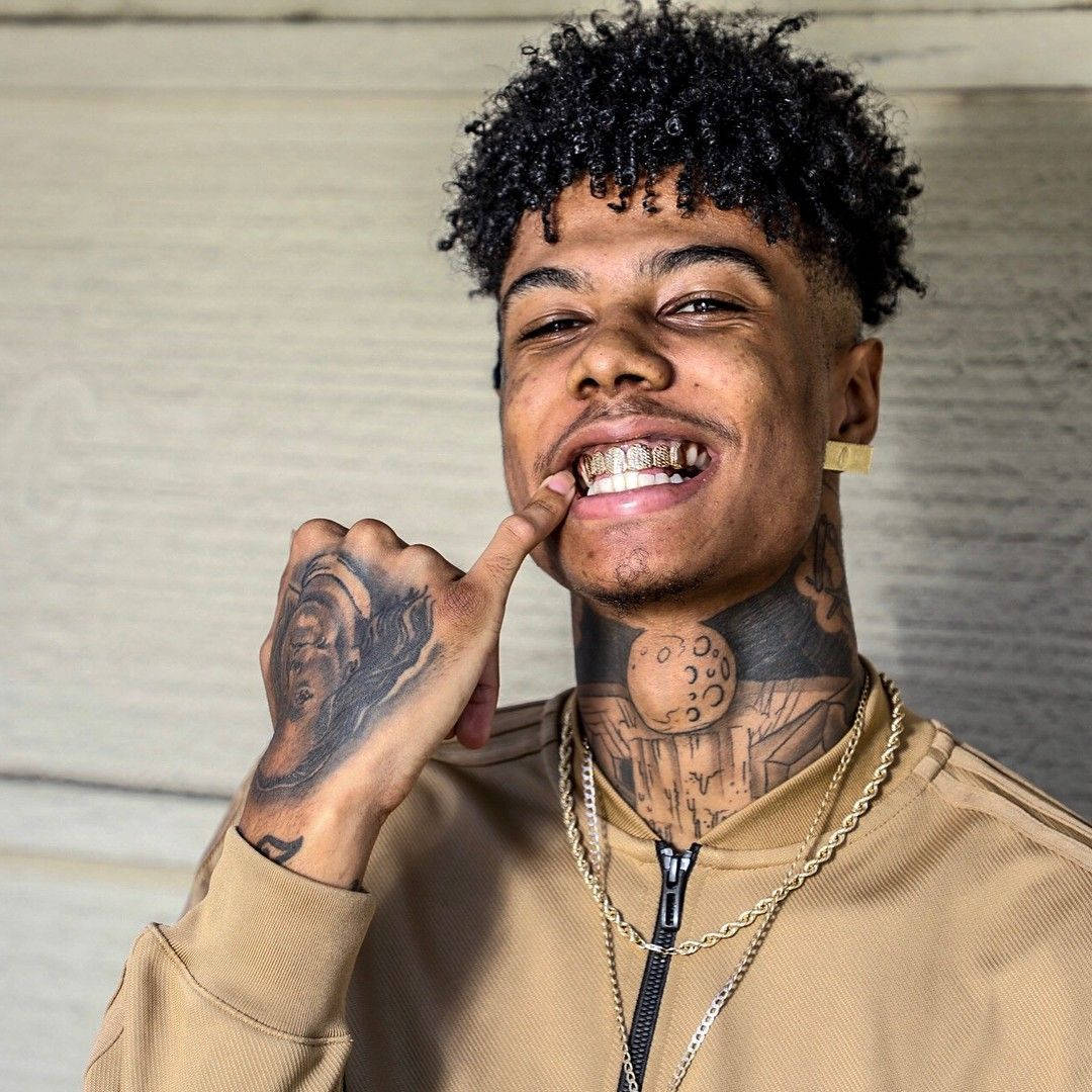 Blueface Biting Teeth Picture