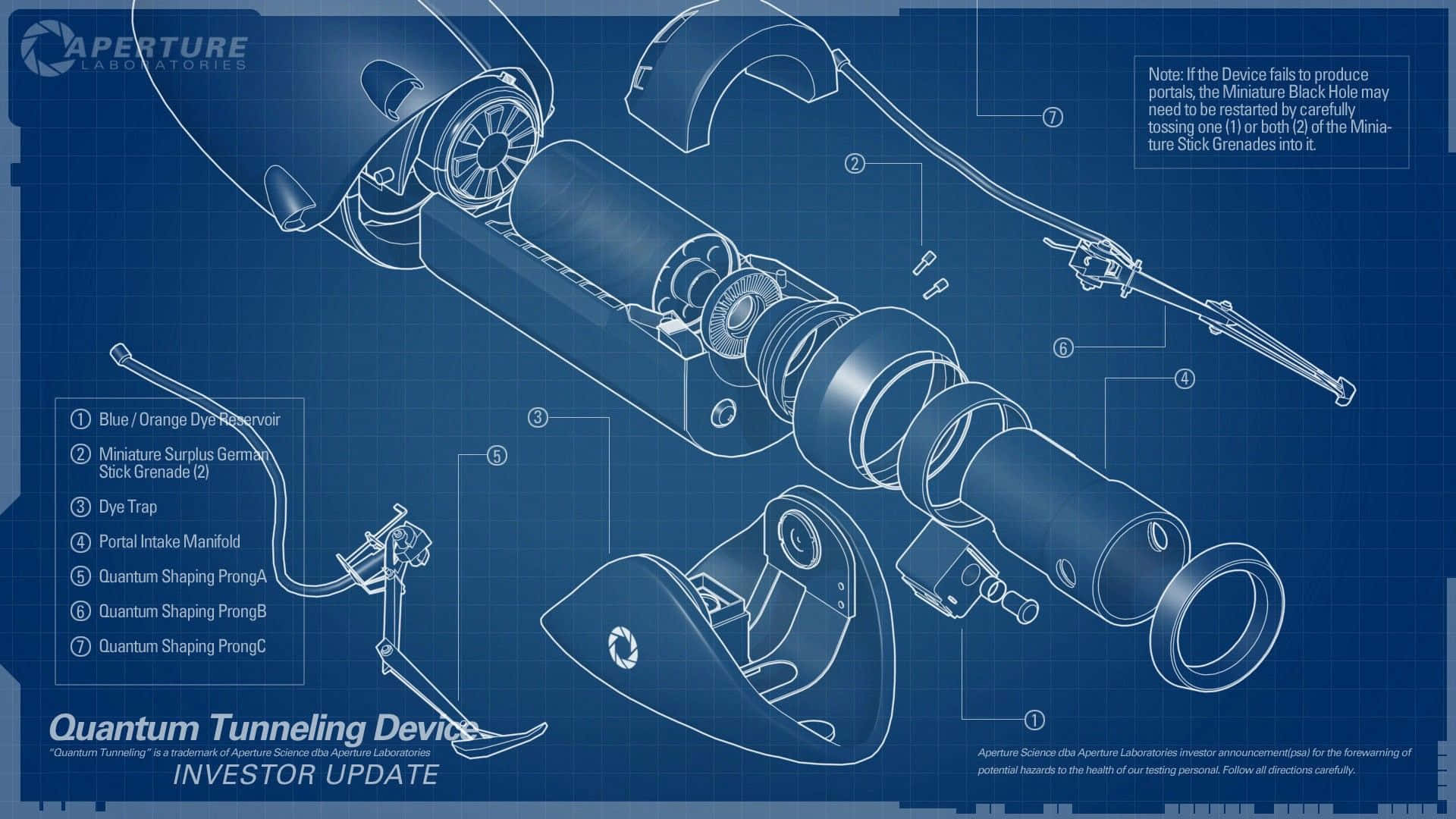 Blueprint Background Quantum Tunneling Device Wallpaper