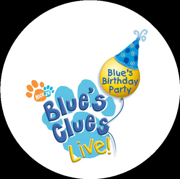 Blues Clues Live Birthday Party Logo PNG