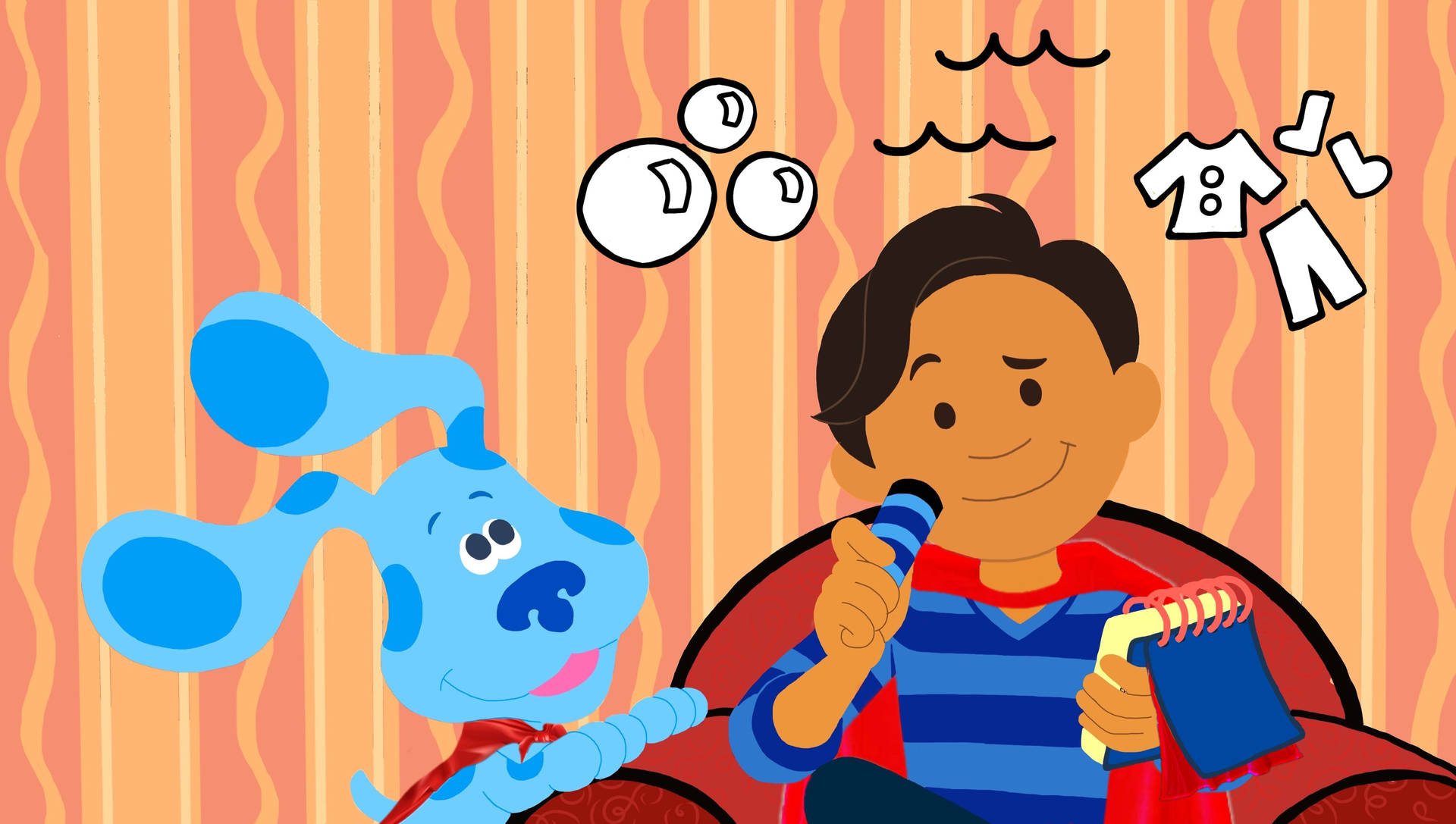 Blues Clues Thinking Of Answers Wallpaper