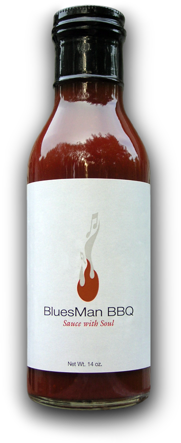 Blues Man B B Q Sauce Bottle PNG