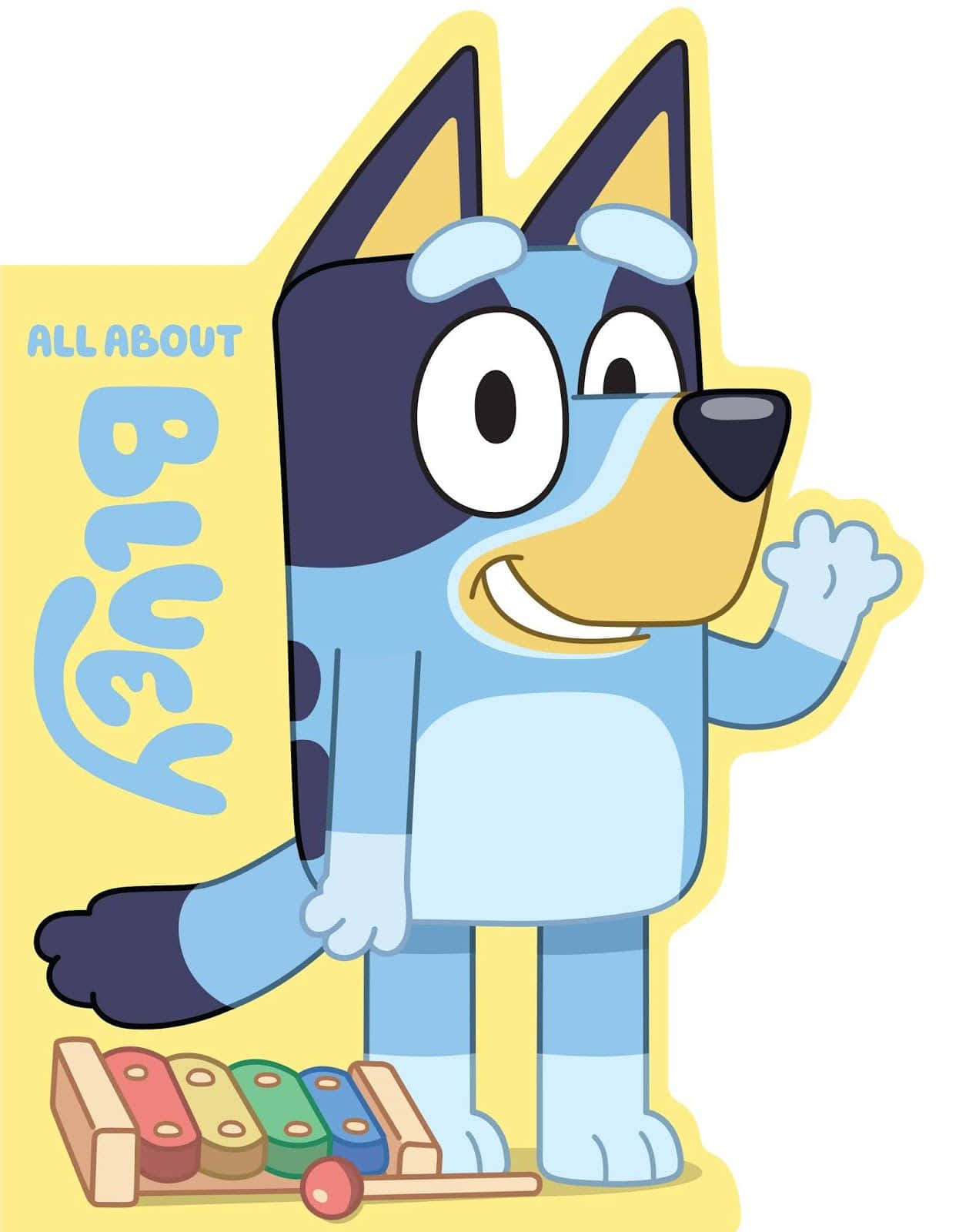 A Blue Dog With A Musical Instrument