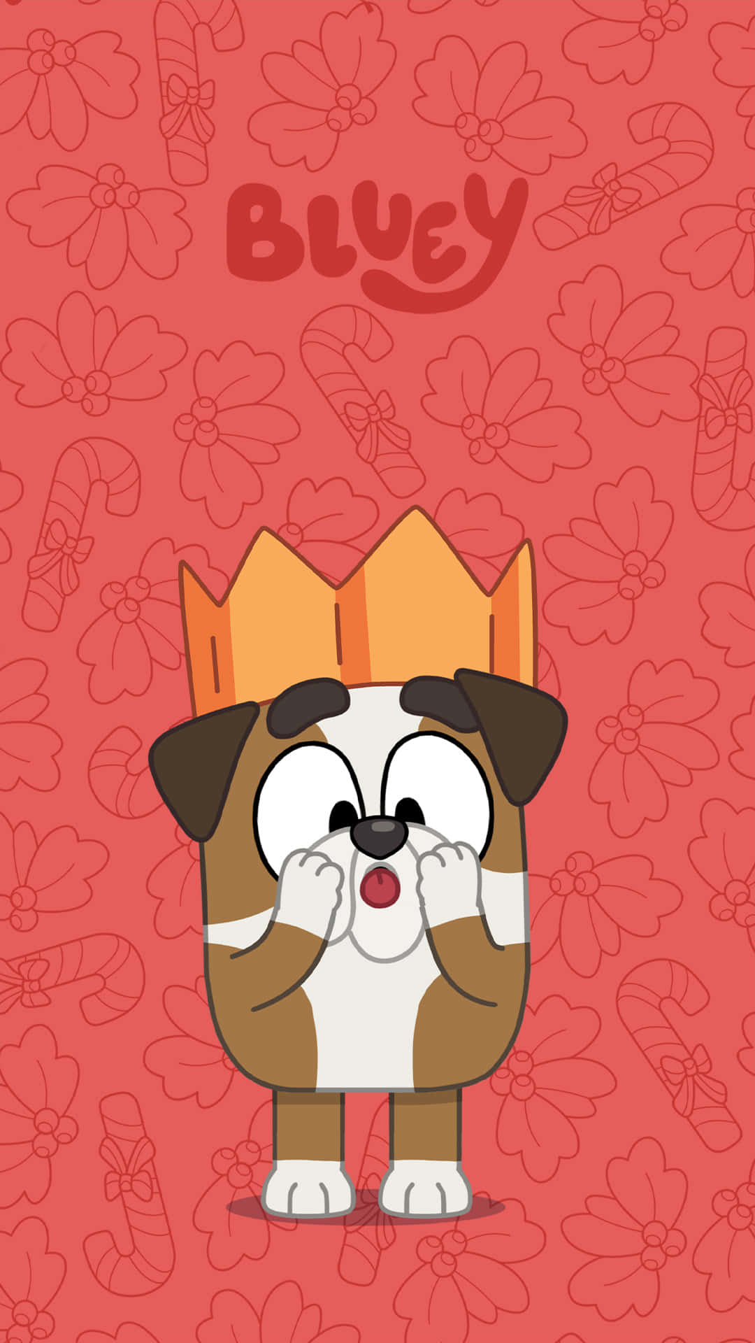 Bluey Character Wearing Paper Crown Wallpaper