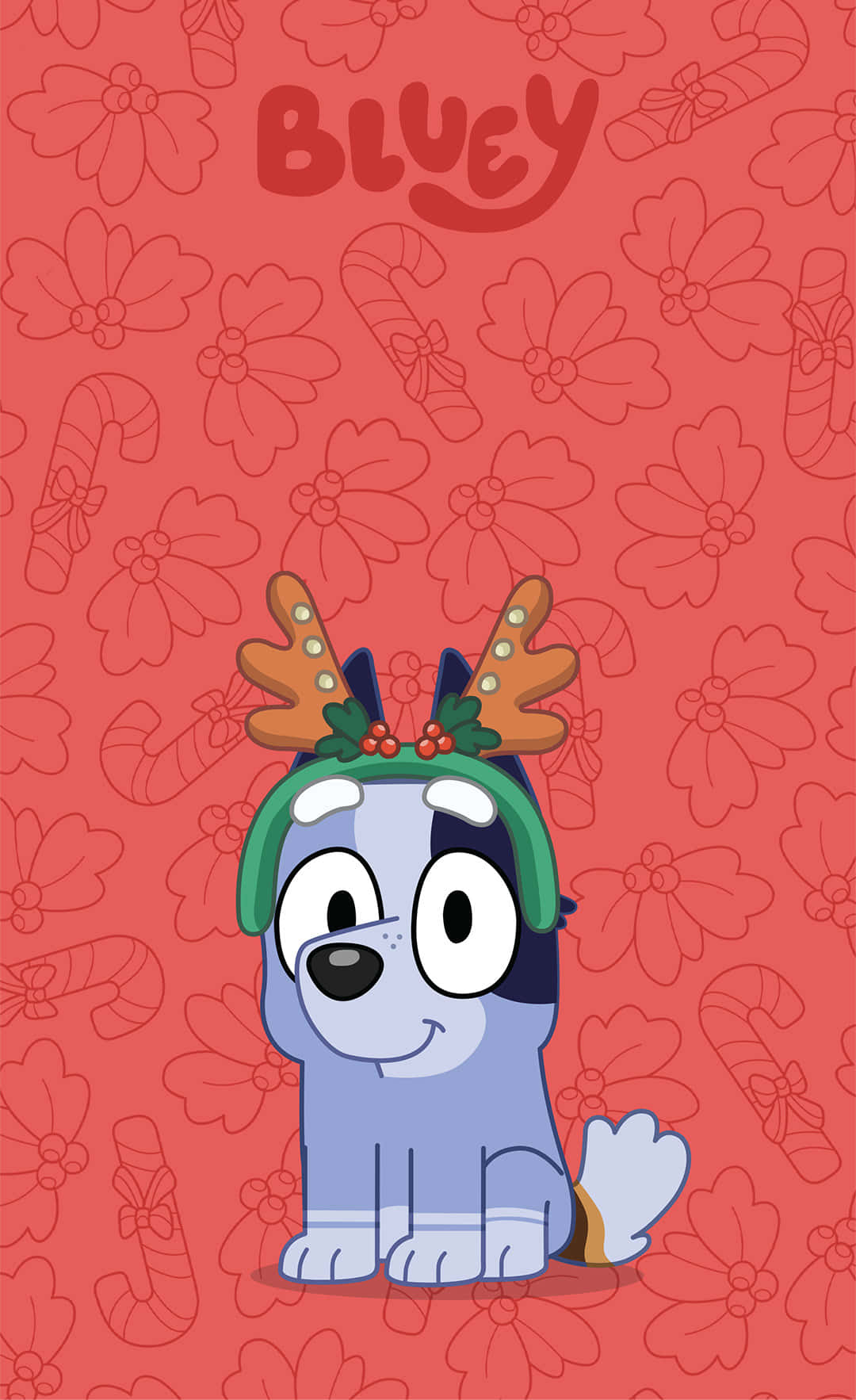 Bluey Christmas Reindeer Antlers Wallpaper