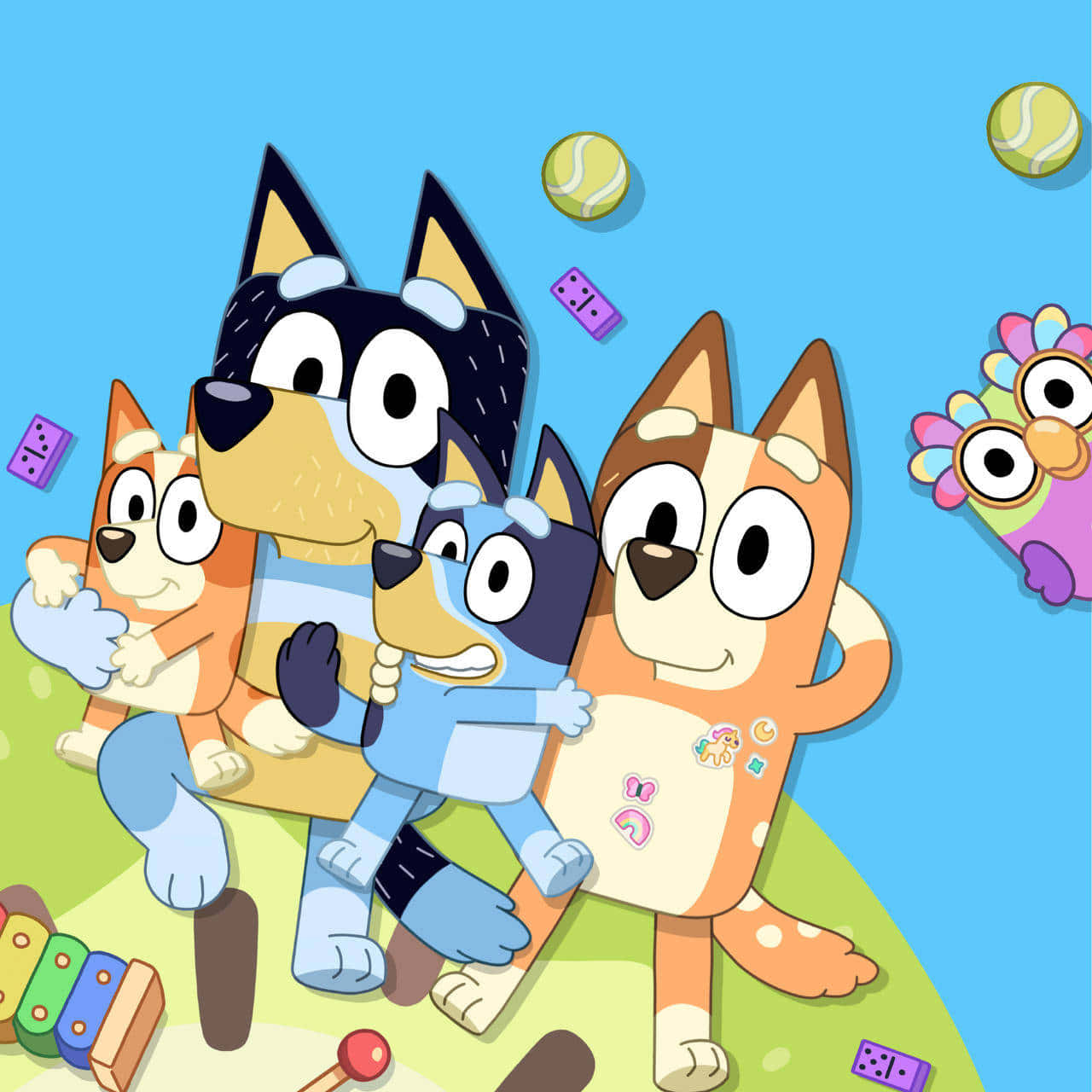 Bluey Family Fun Time Wallpaper