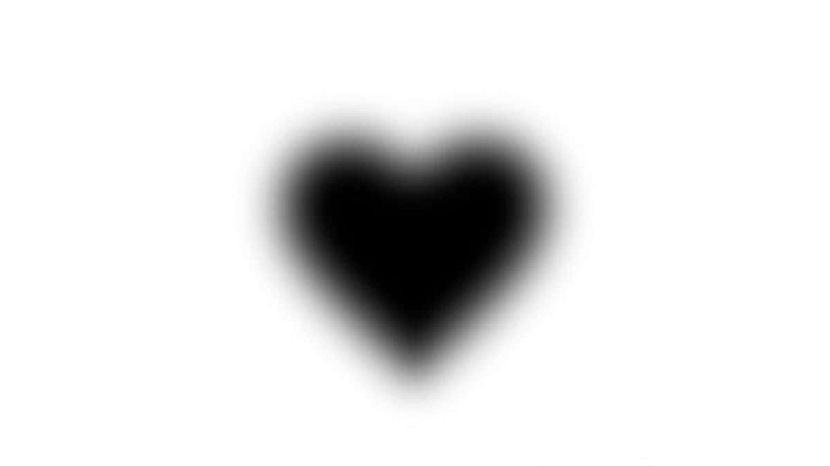 Blurred Black Heart Shaped Image Wallpaper