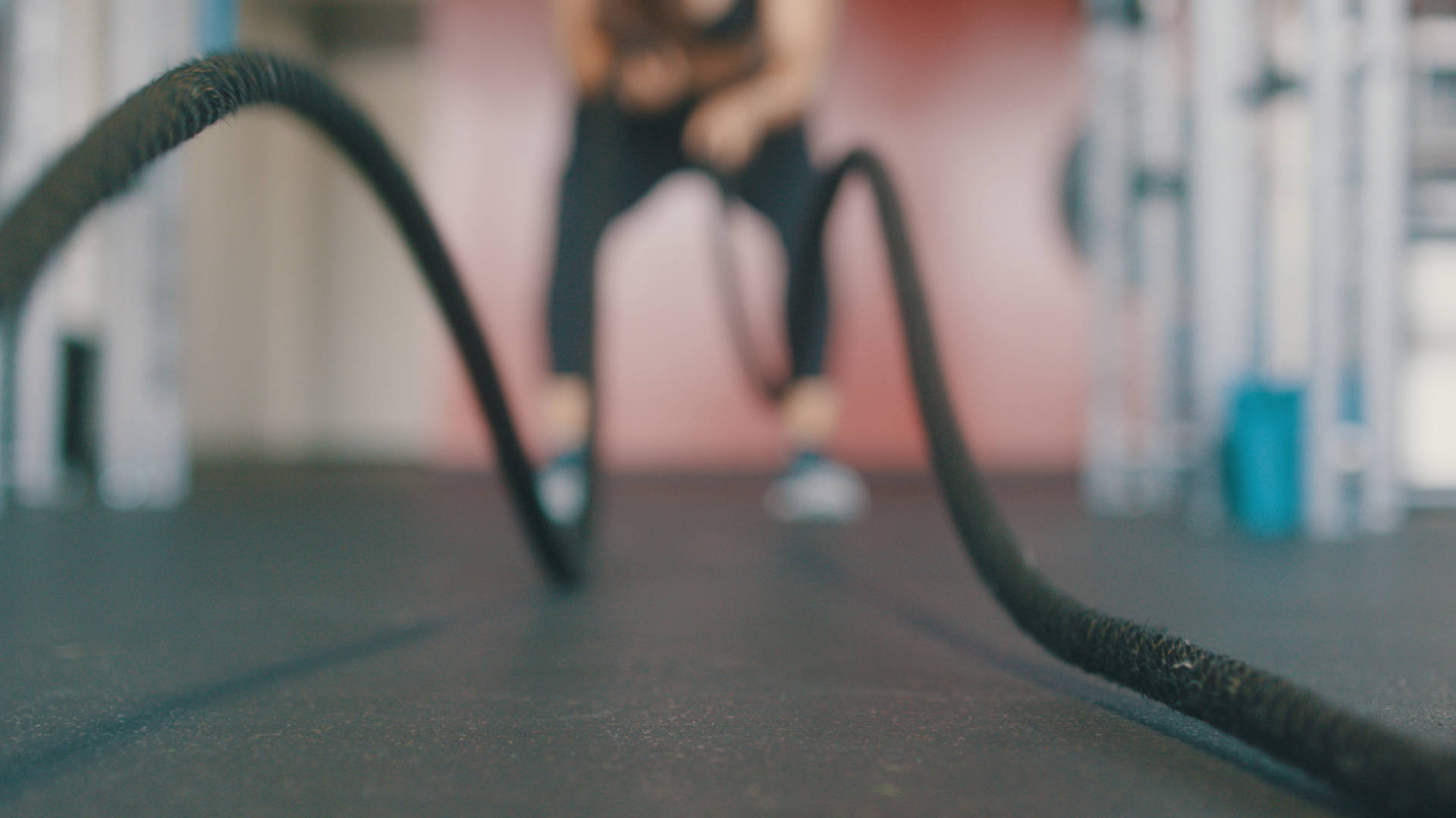 Blurred Fitness Battle Ropes
