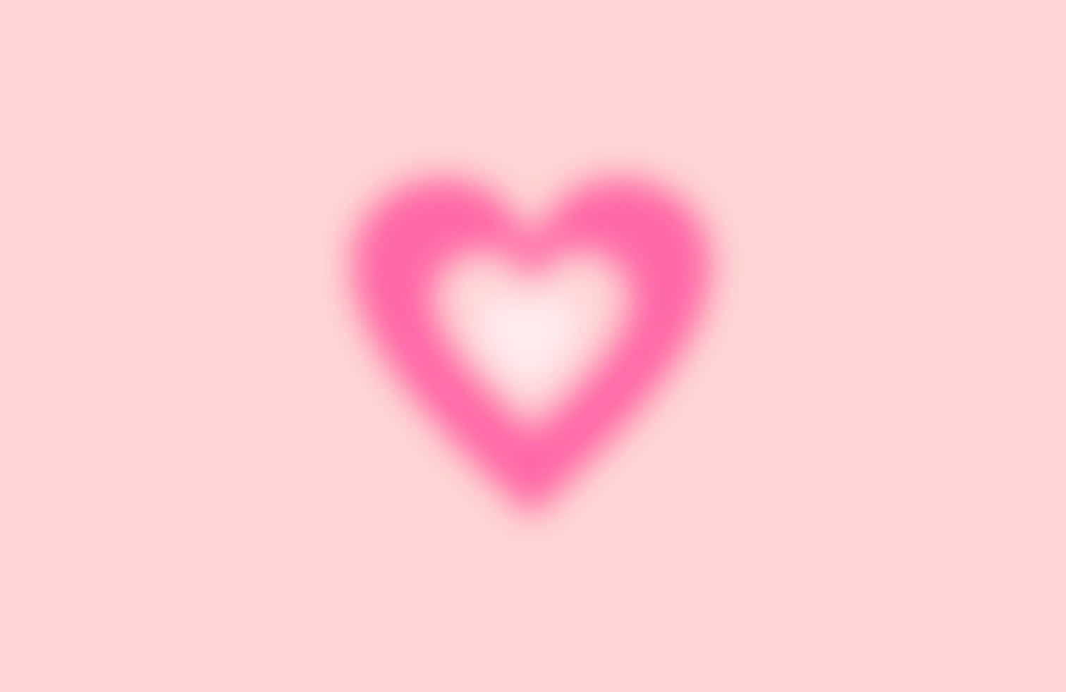 Blurred Heart Background Pink Wallpaper