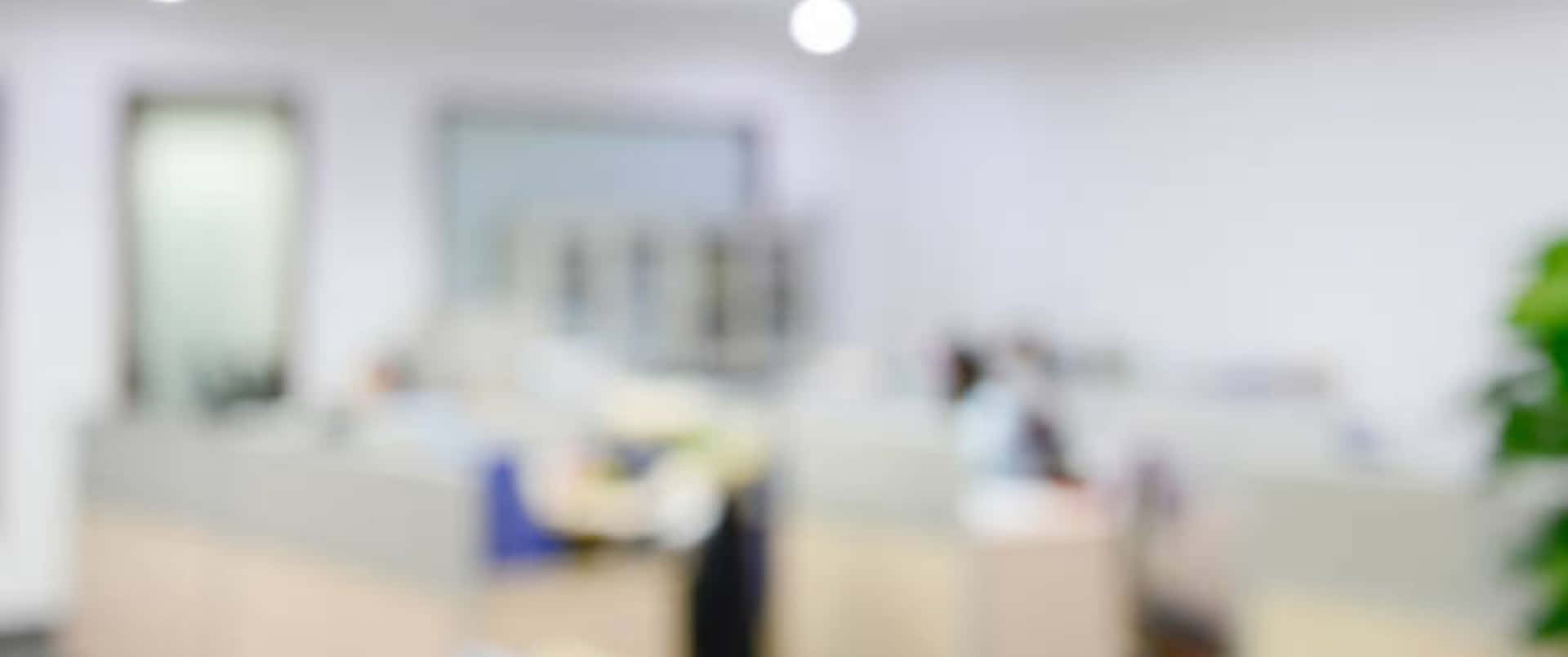 Blurry Image Of An Office With People In It