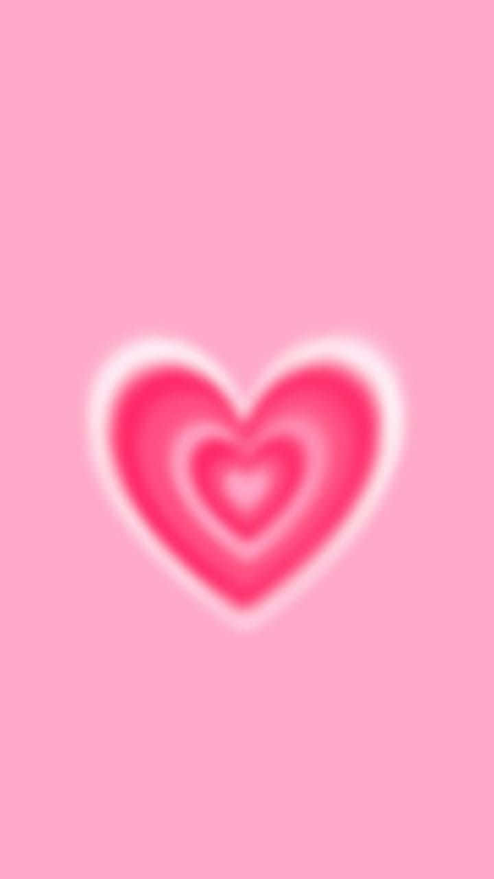 Blurred Pink Heart Aura Wallpaper