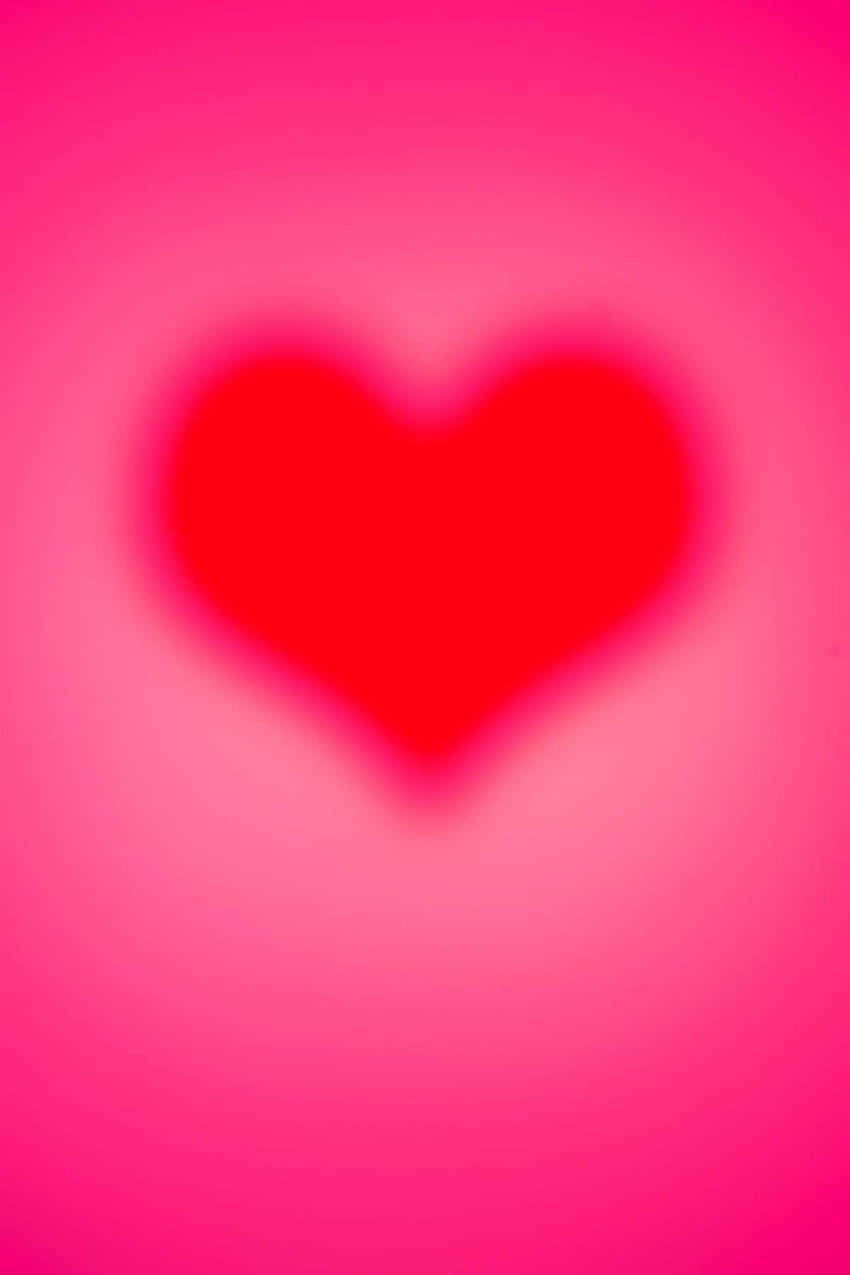 Blurred Pink Heart Aura Wallpaper