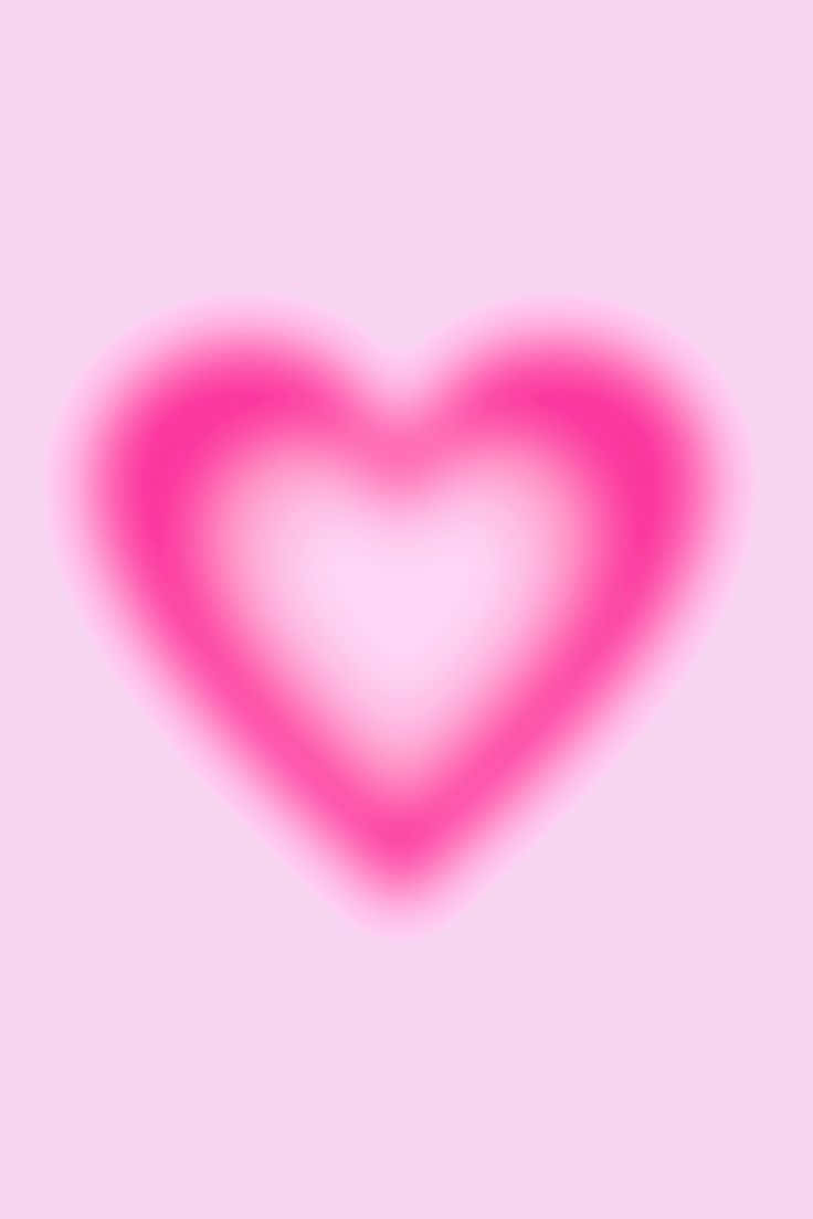 Blurred Pink Heart Background Wallpaper