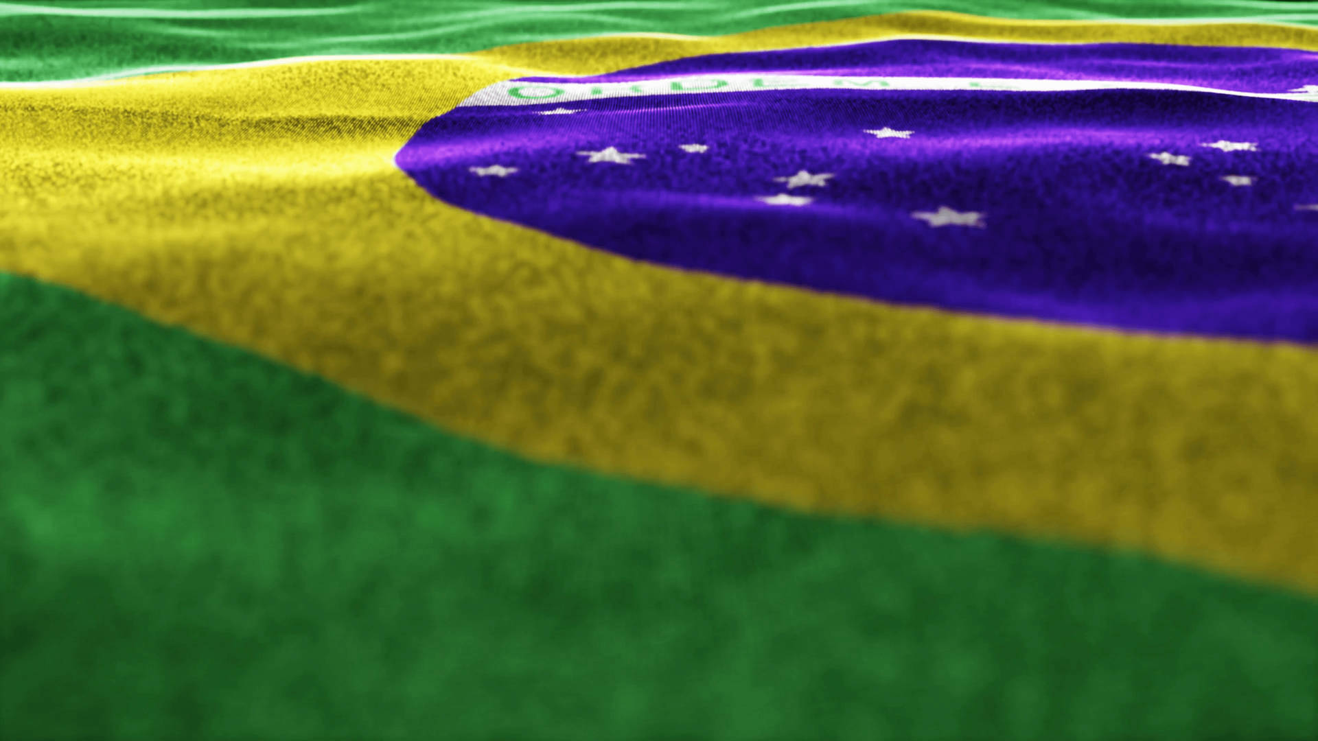 Blurry Brazil Flag Textile Wallpaper