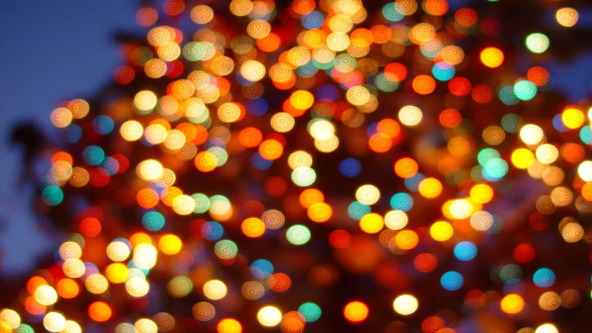 Blurry Christmas Colorful Lights Wallpaper