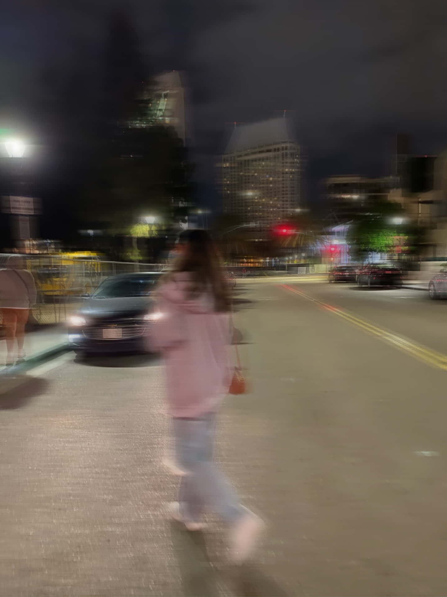 download-blurry-girl-walking-on-road-picture-wallpapers