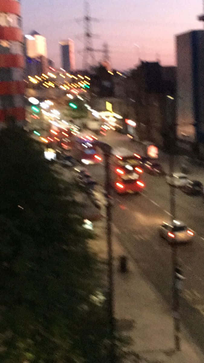 Blurry Car Lights Driving Picture