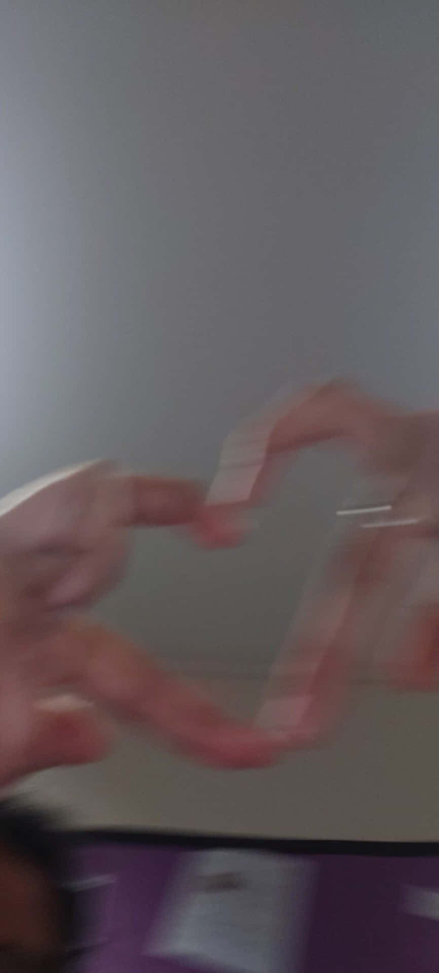 Blurry Fingers Forming Heart Picture