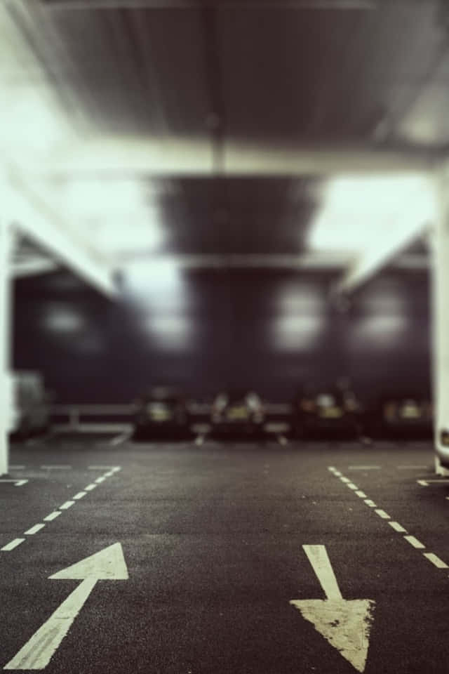 Blurry Underground Parking Lot Space Wallpaper