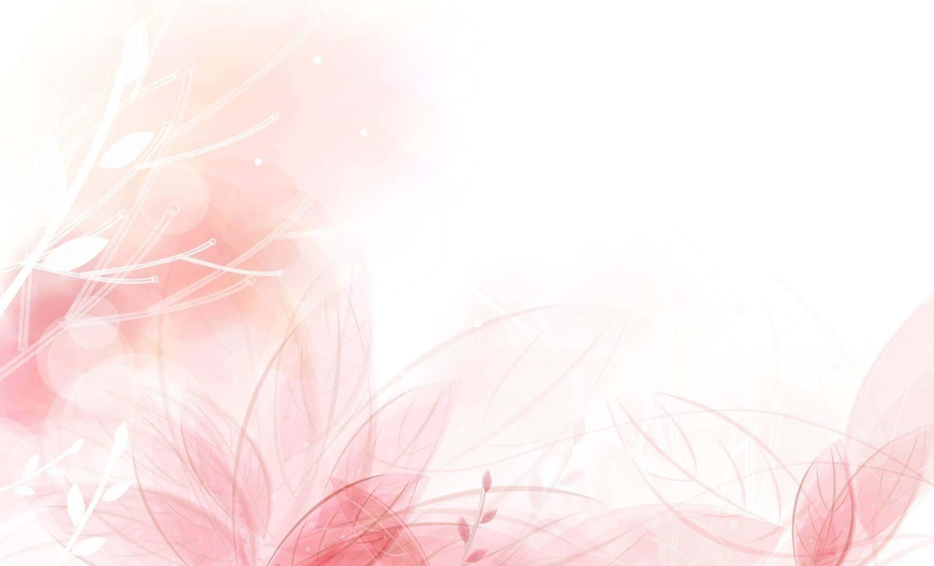 Faint Flower Art In Blush Background