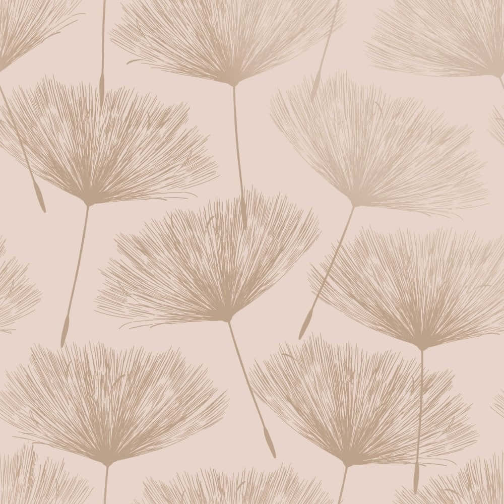 Blush Dandelion Pattern Wallpaper