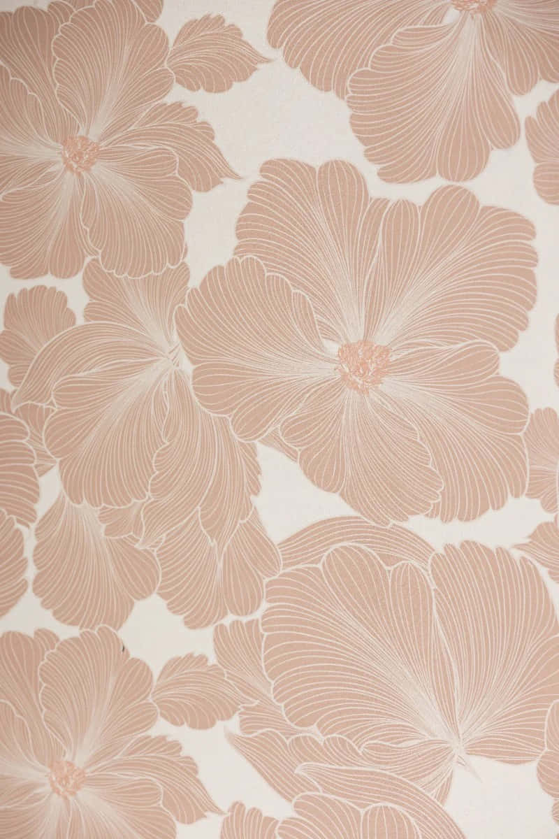 Blush Bloemenpatroon Wallpaper Achtergrond