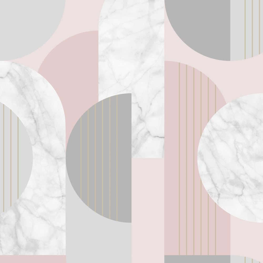 Blush Pink Abstract Geometric Design Wallpaper