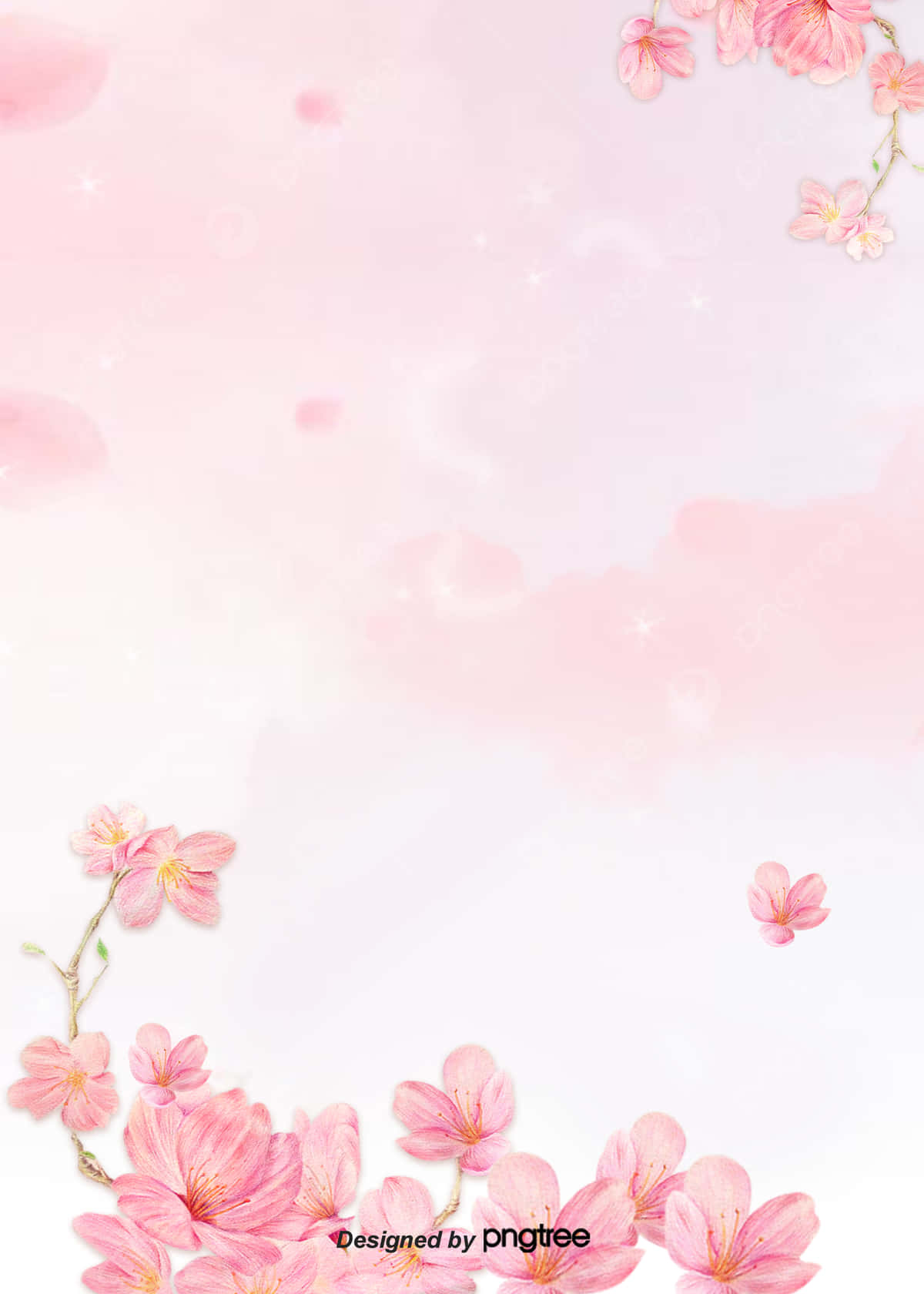 Blush Pink Floral Background