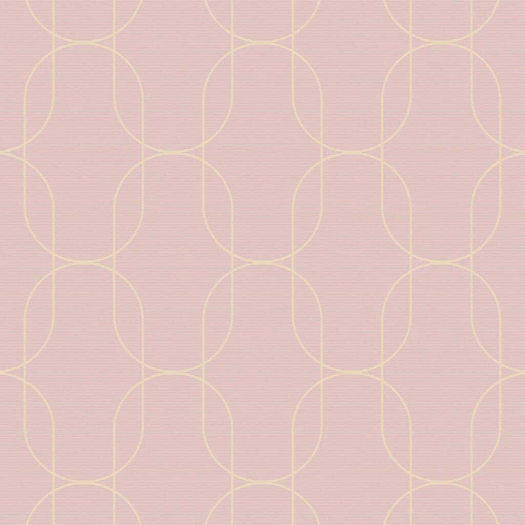 Blush Pink Geometric Pattern Wallpaper