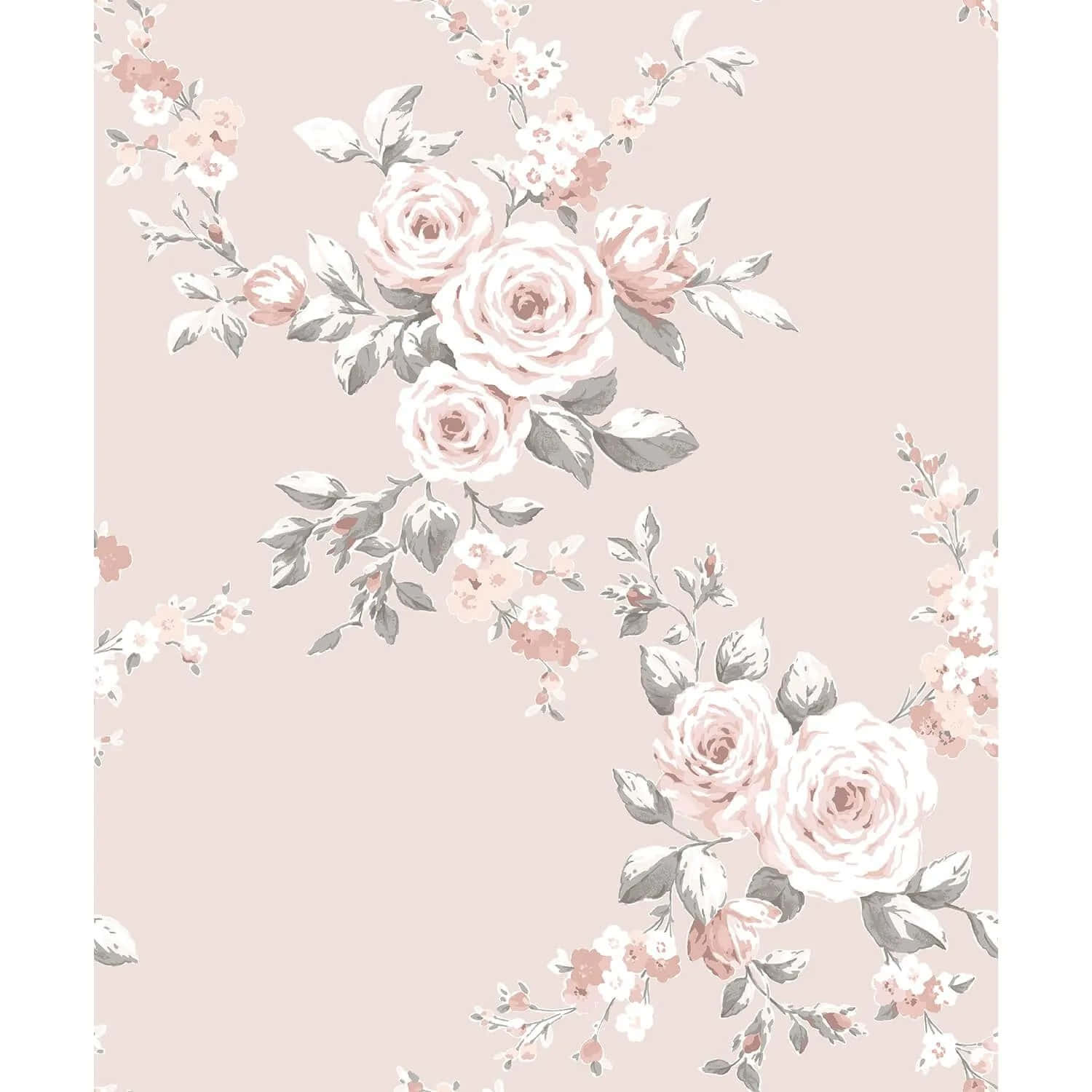 Blush Rose Pattern Background Wallpaper