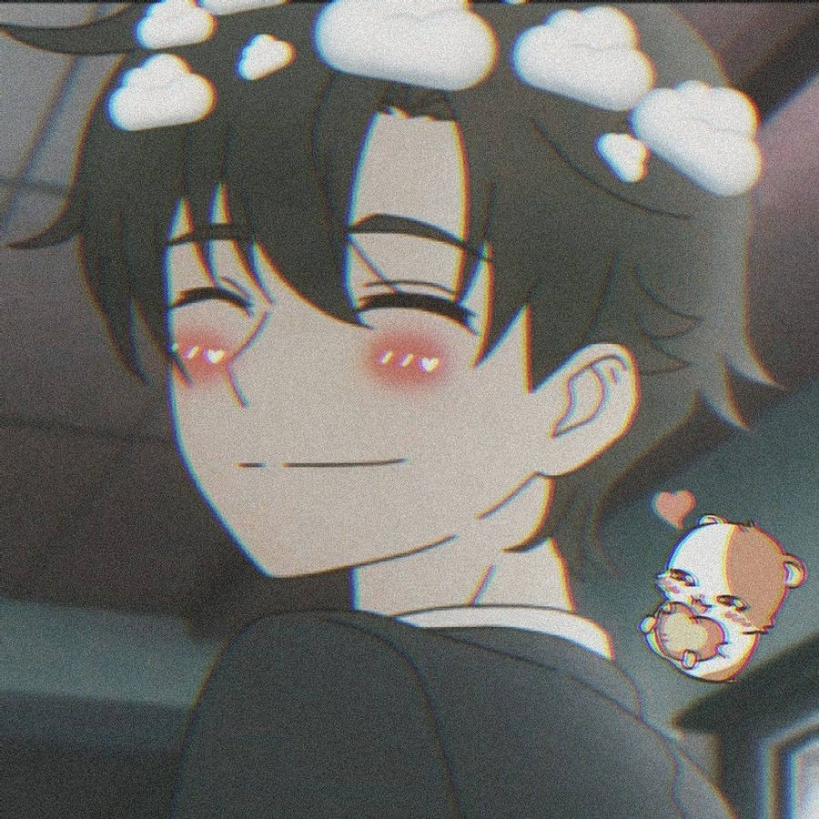 Blushing Anime Boy Instagram PFP Wallpaper