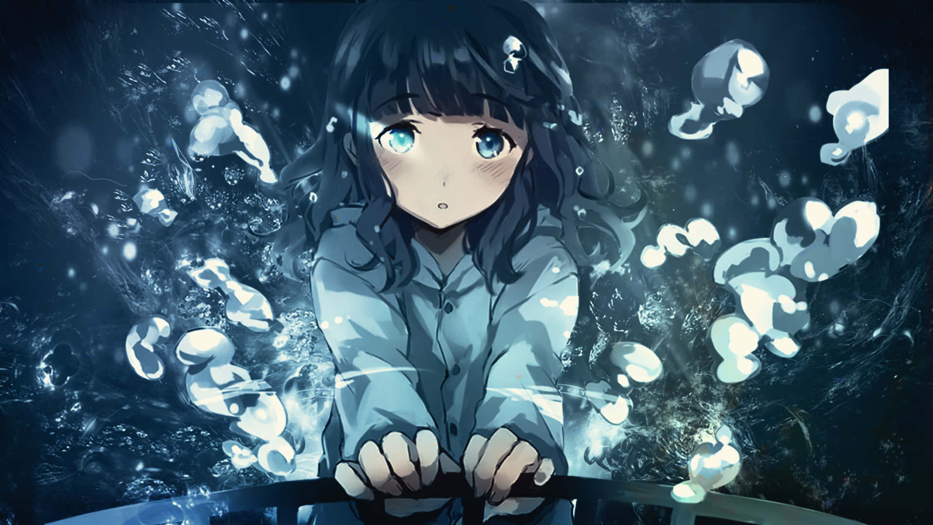 Blushing Anime Cool Desktop Wallpaper