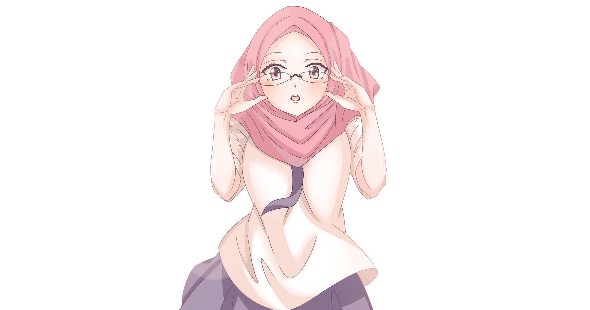 Blushing Anime Hijab Girl