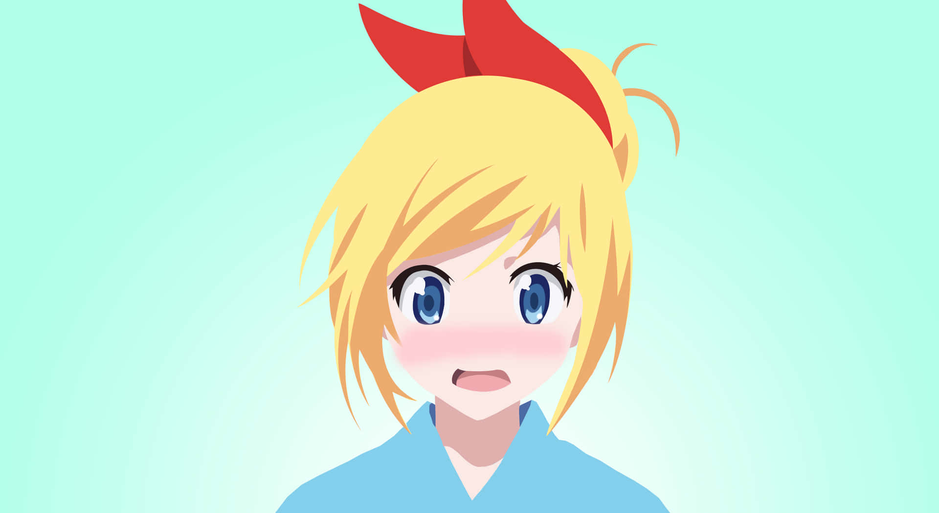 Blushing Blonde Anime Desktop Wallpaper